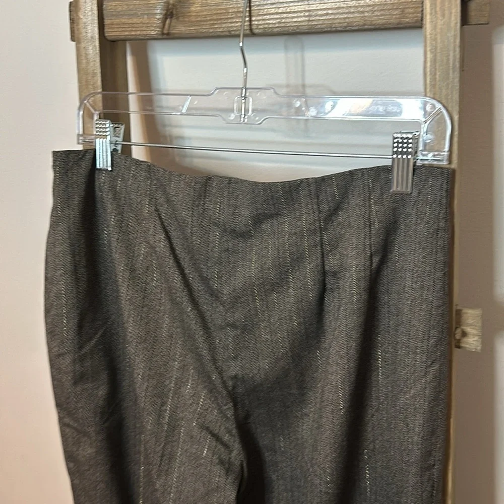 Coldwater Creek Classic Fit Fully Lined Dress Pants Size 10 Brown and Metallic